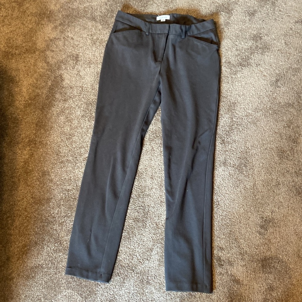 Calvin Klein Charcoal Gray Knit Office Casual Pants Tapered Leg Women’s Size 6